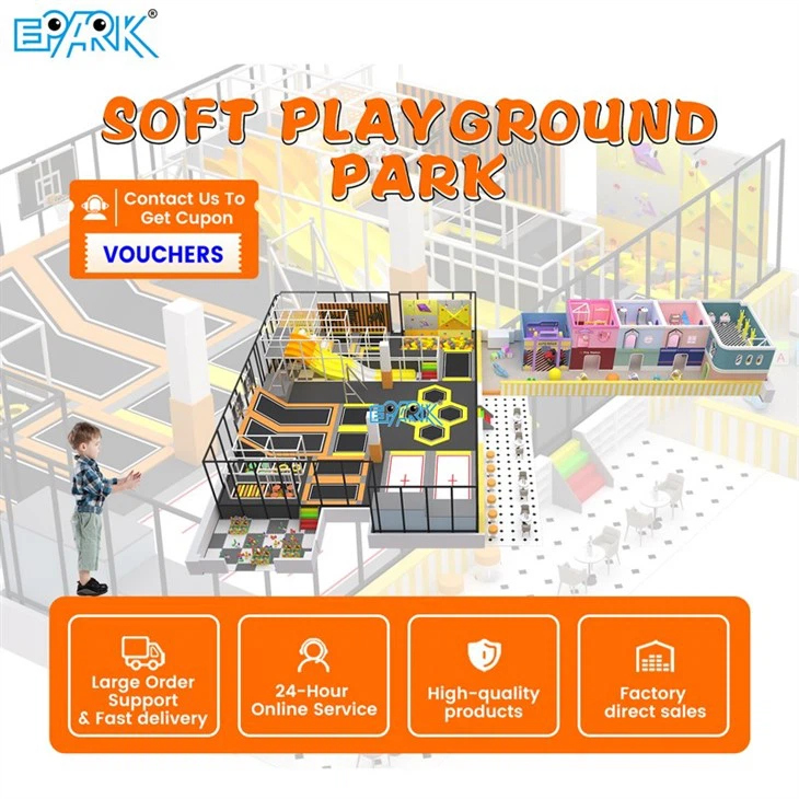 Kids’ 434m² Rainbow Indoor Playground factory