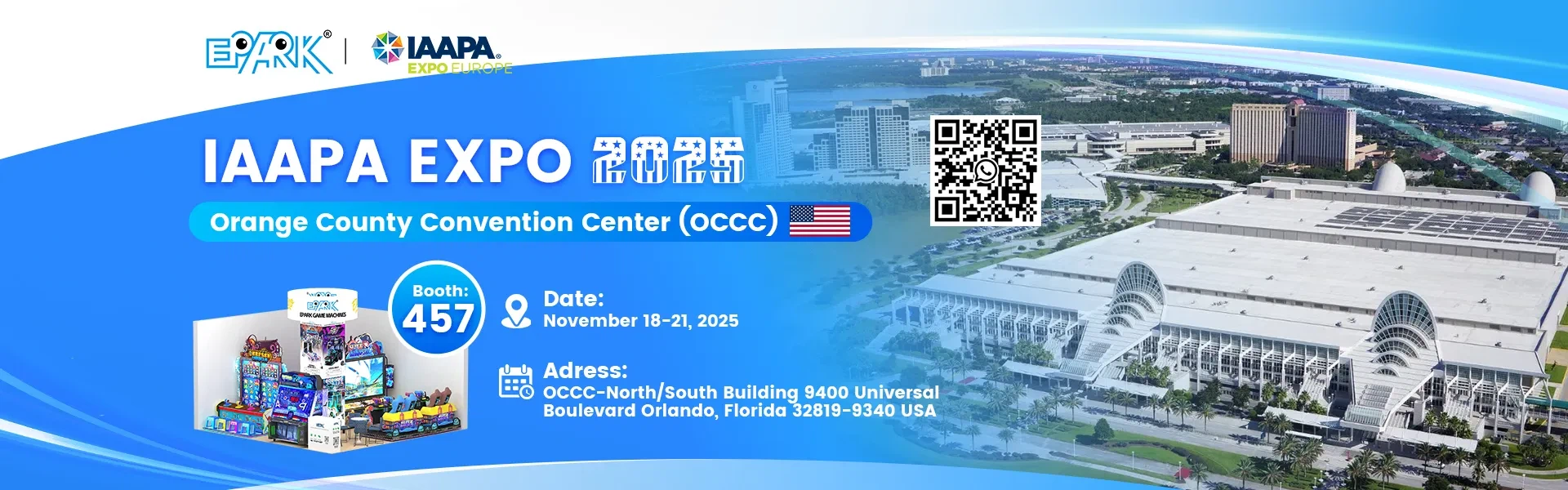 تعرف على EPARK في معرض IAAPA Expo 2025، الجناح رقم 457 في الولايات المتحدة