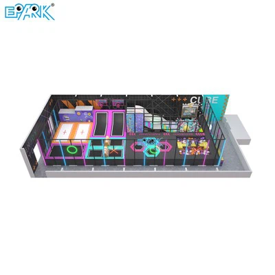 متنزه ترامبولين كبير ملون للمغامرات